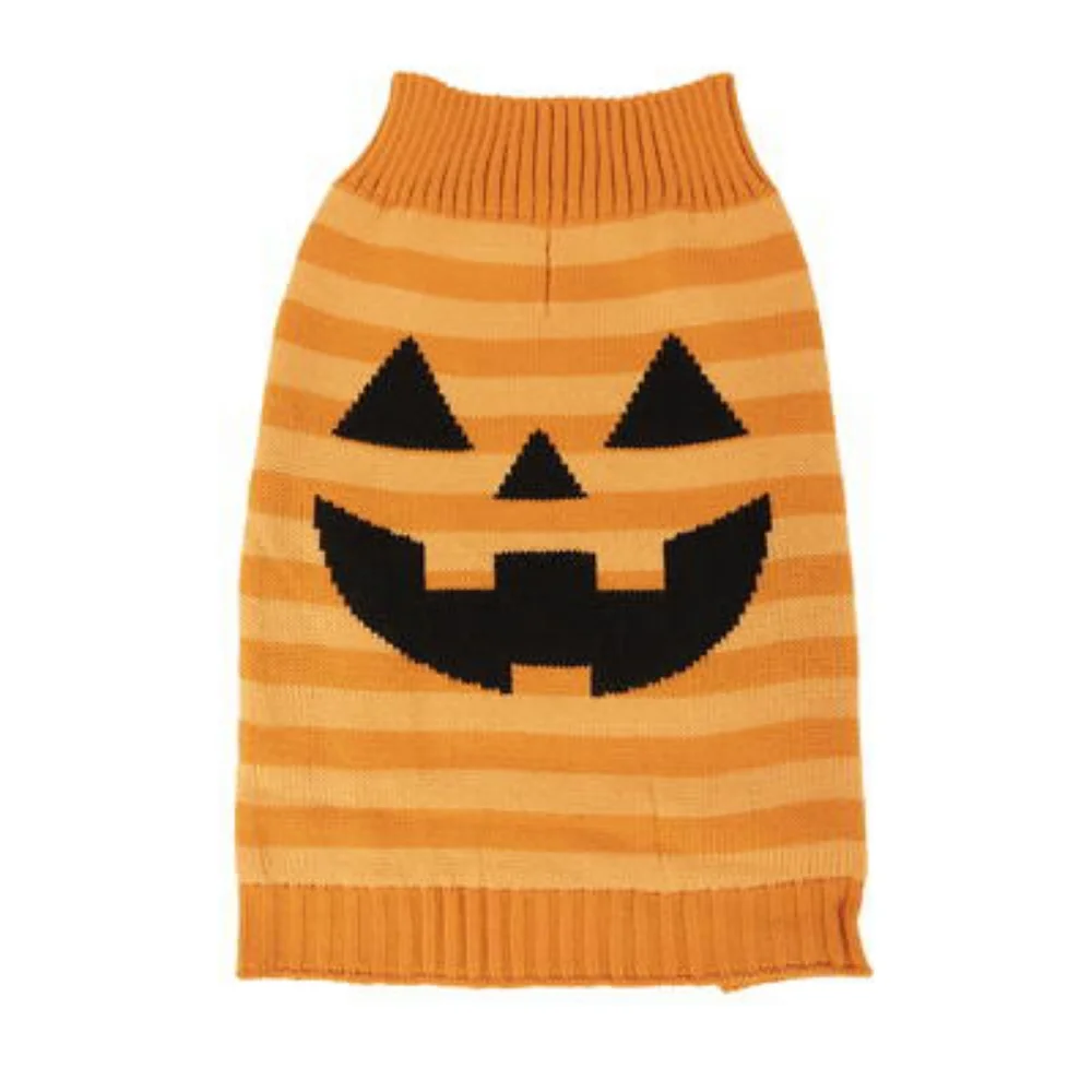 🎃🍂Jack-O-lantern Halloween Dog Sweater, for Dogs or Cats-M